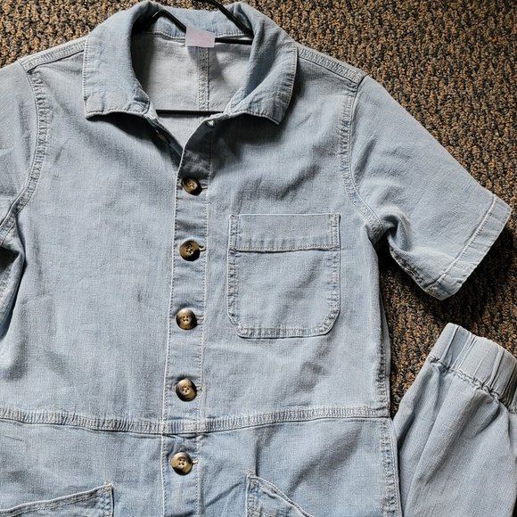 No Boundaries Short Sleeve Jumpsuit Juniors Size 7-9 - Picture 6 of 10